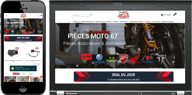 Site web pièces moto